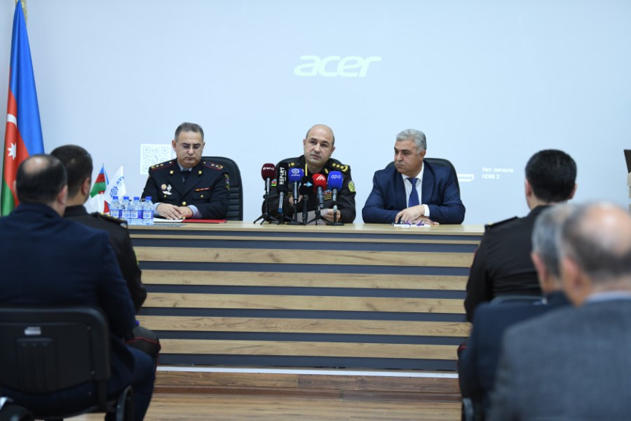 FHN nəqliyyatda və sərnişindaşımada yanğın təhlükəsizliyinə dair tədbir keçirib - FOTOLAR