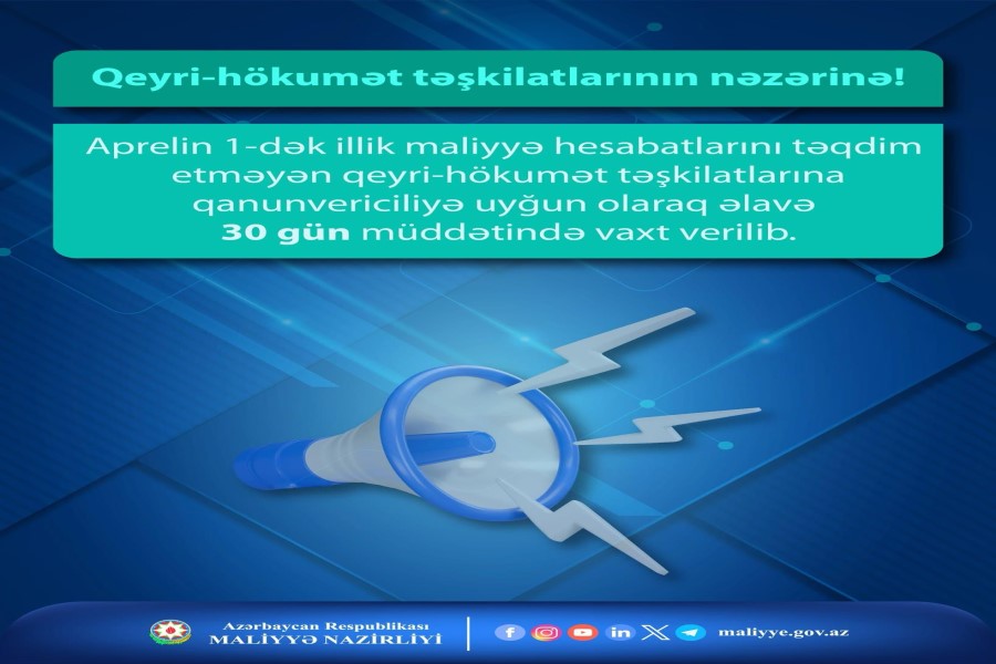 Nazirlik QHT-lərə 30 gün əlavə vaxt verdi