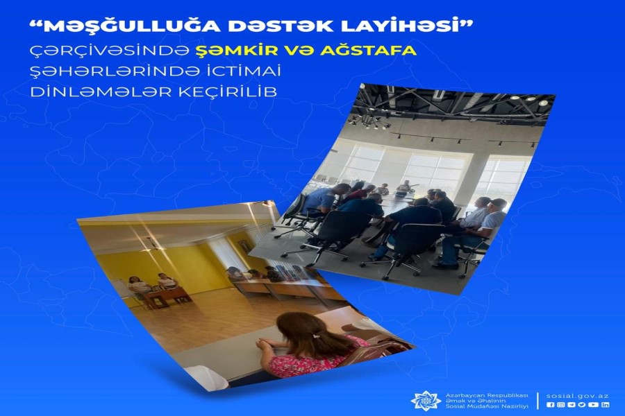 Məşğulluğa Dəstək Layihəsi” çərçivəsində Şəmkir və Ağstafada ictimai dinləmələr keçirilib