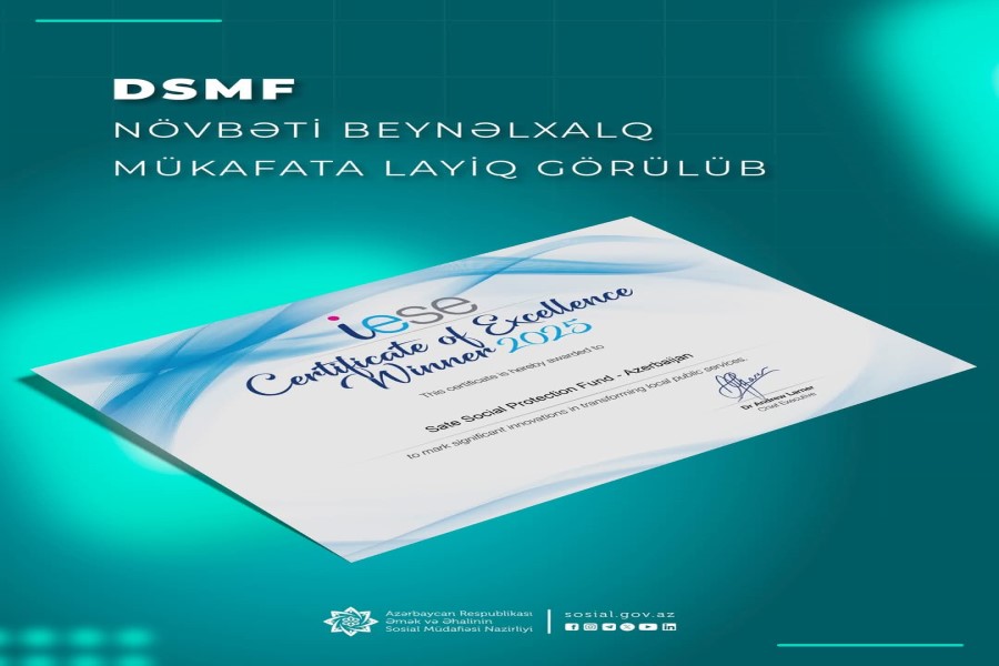 DSMF növbəti beynəlxalq mükafata layiq görülüb