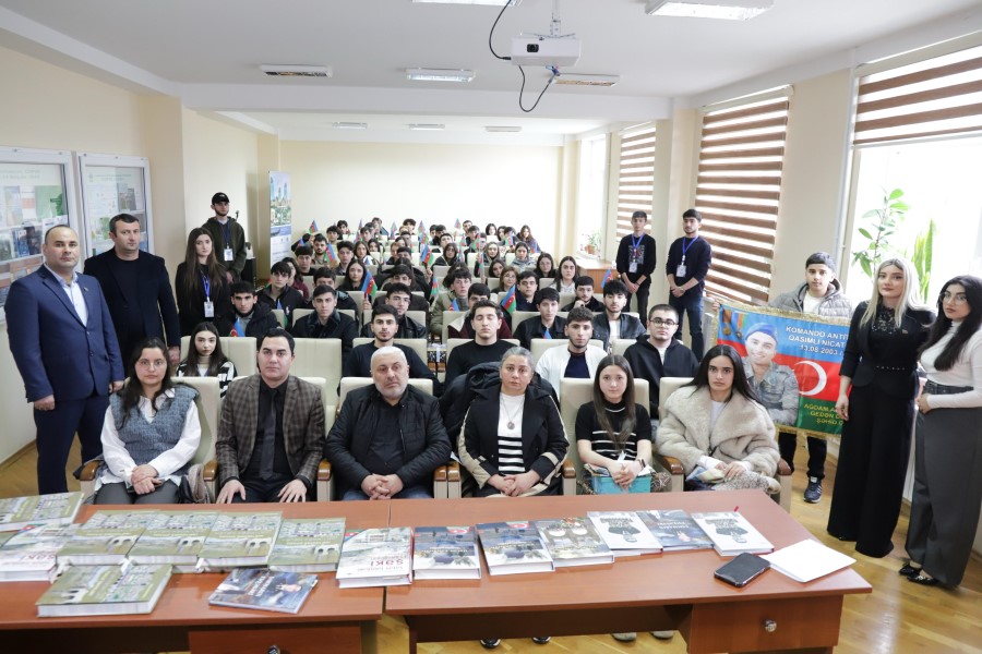 “Vətən Fədailəri” layihəsi çərçivəsində tələbələrlə görüş keçirildi - FOTOLAR