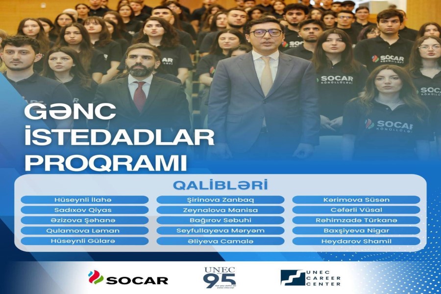 UNEC-in 15 tələbəsi “Gənc İstedadlar Proqramı”nın qalıbi olub