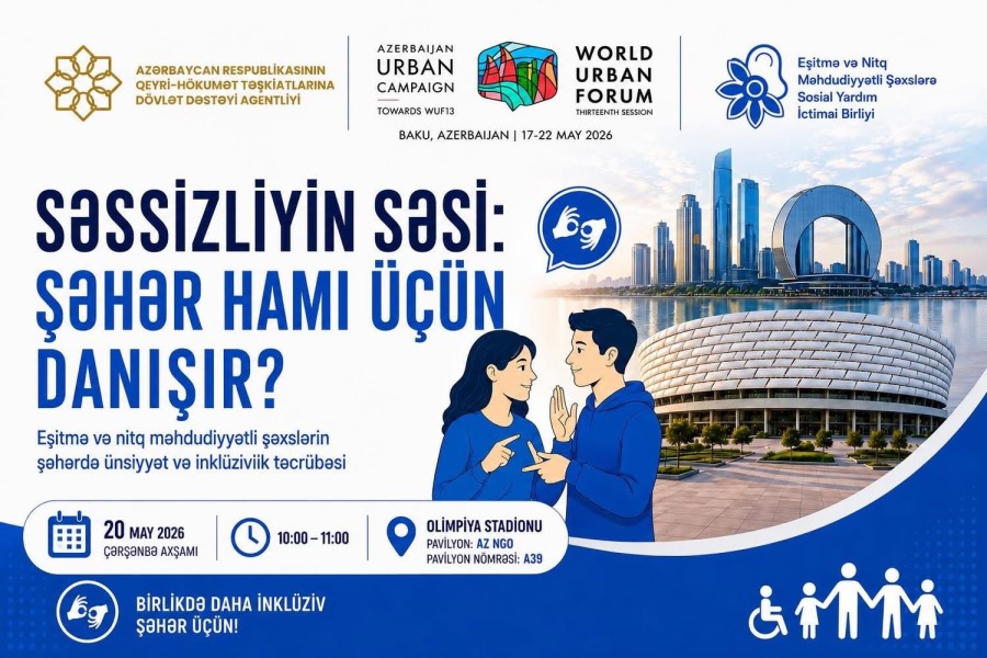 “Səssizliyin səsi: Şəhər hamı üçün danışır?” adlı inklüziv interaktiv tədbir keçiriləcək