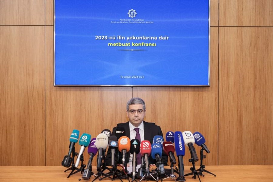 Əmək və məşğulluq, sosial müdafiə sistemində ötən il görülmüş işlərə həsr olunan mətbuat konfransı keçirilib