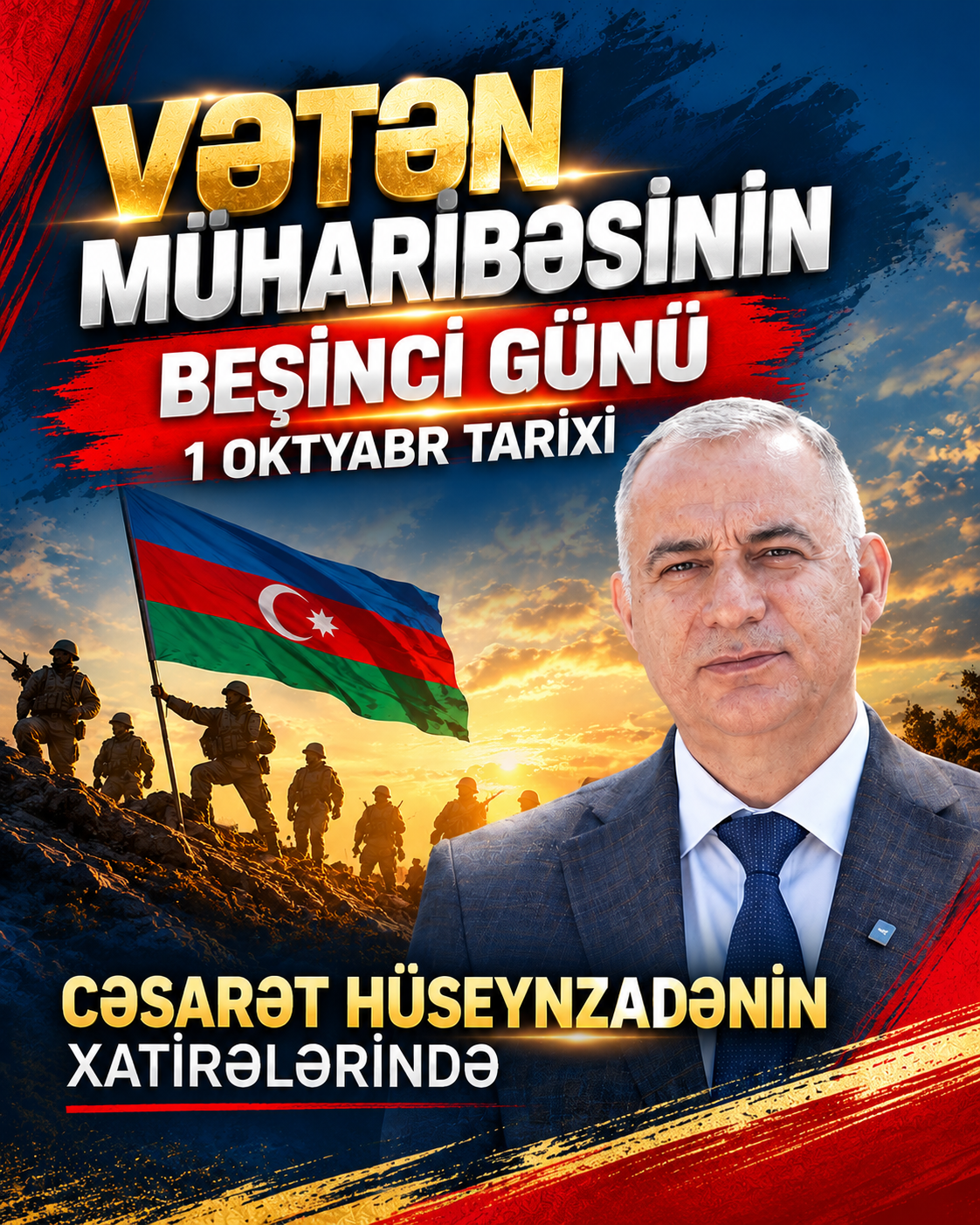 Vətən müharibəsinin beşinci günü - 1 oktyabr tarixi Cəsarət Hüseynzadənin xatirələrində